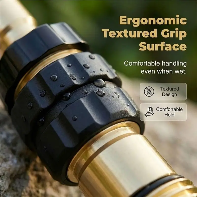 A67M-Hose Quick Connector Fittings, 3/4 Inch Water Hose Adapter, Universal Quick Release Water Hose Adapter For Garden