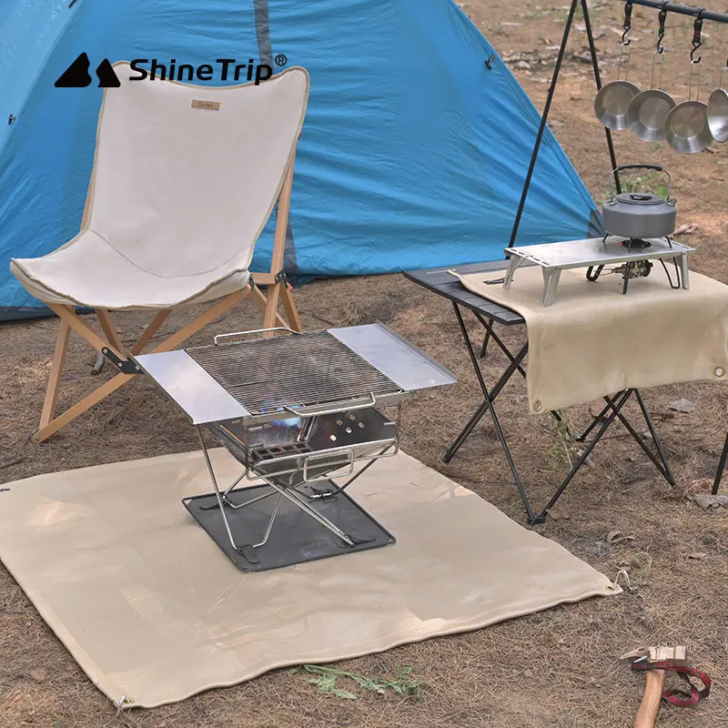 Outdoor fireproof cloth, camping barbecue, heat insulation, flame retardant cloth, camping, high temperature resistance