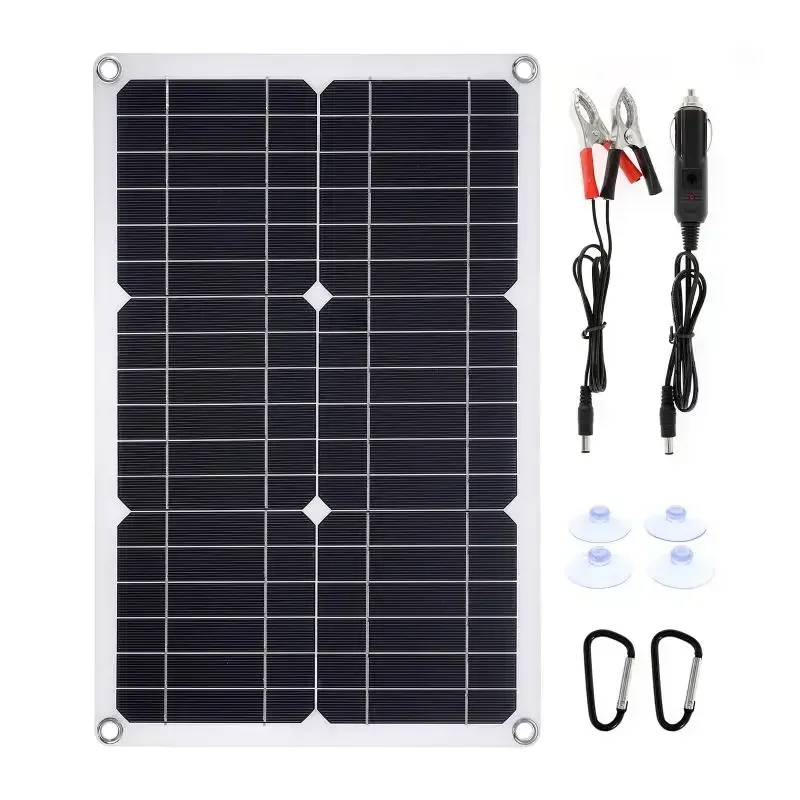 Professional Off-Grid Solar Panel Kit, Single/Dual USB Port, Monocrystalline Module, 30A Solar Charge Controller, 50W, 12V