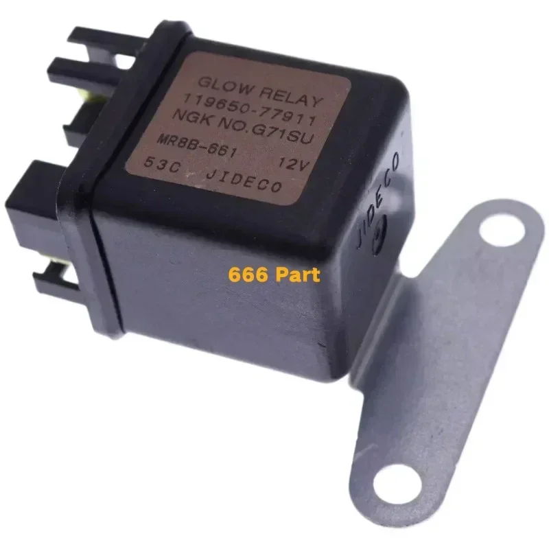 16415-65602 MR82BL-081 JIDECO 91008V Relay for Kubota V2403 V3600 Yanmar 12V New