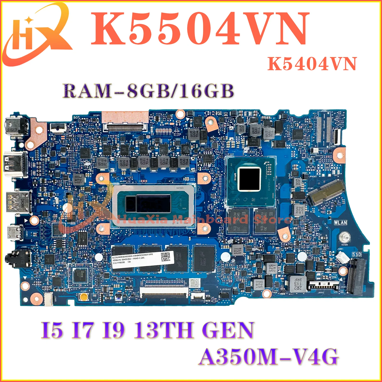 Placa base KEFU K5504V para ASUS K5504VA K5404VA K5504VN S5404VA S5504VA S5504VN V5504VA V5504VN placa base para ordenador portátil i5 i7 i9 13th