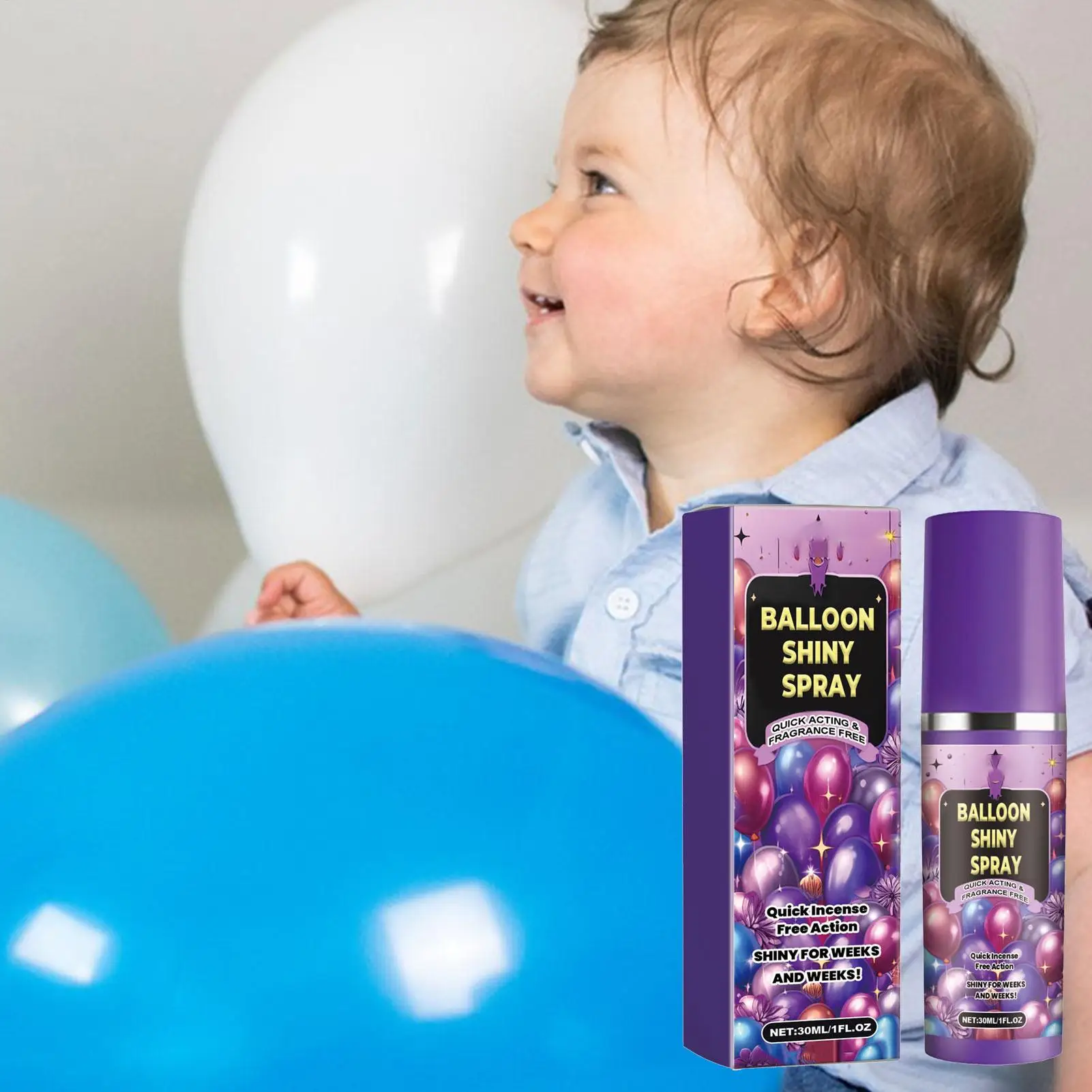 30ml Quick Drying Ballon Shine Spray Balloon Spray For Latex Balloons Latex Balloon Gloss Shine Spray Balloon Glow Spray - view 3