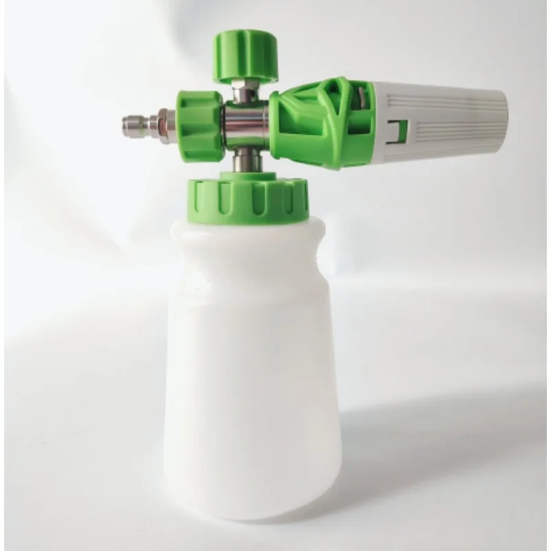 Household PA Foam Cannon Thickened Wide‑Mouth Fan Electroplated Car Wash Sprayer 1/4 Quick Connector