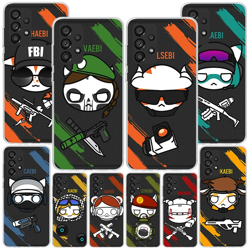 Game R-Rainbow-Six Siege Phone Case For Samsung Galaxy A15 A14 A13 A12 A55 A54 A53 A52 A35 A34 A33 A32 A25 A24 A23 A22 A05S A04S