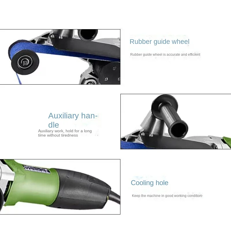 Elétrica Máquina De Polimento De Tubulação De Aço Inoxidável Lixadeira De Cinto Portátil, 800W, 110V, 220V
