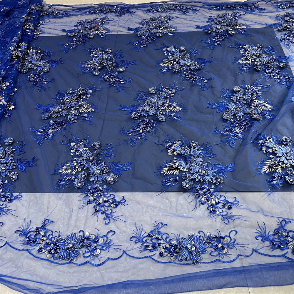 

Tulle Lace Fabric for Sewing Dress, Damask Cotton, High Quality, Pure Embroidery, Wedding Party, Nigerian, 5Yard, PS0044, 2026