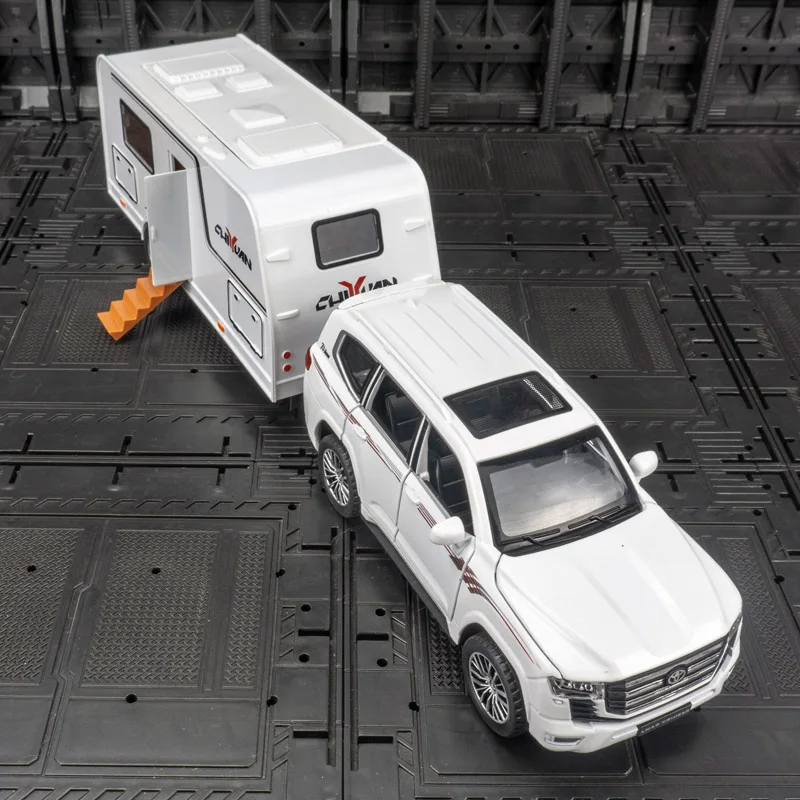 1:32 Land Cruiser LC300 remorque voiture alliage modèle voiture jouet pour enfants porte peut être ouverte avec acusto-optique retirer