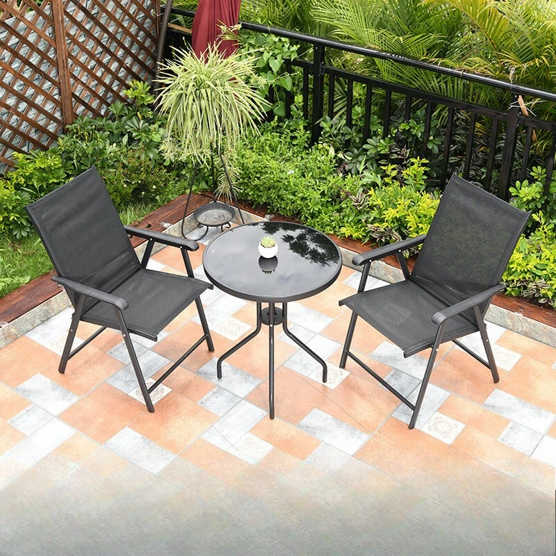 

Simple small tables and chairs courtyard garden balcony backrest