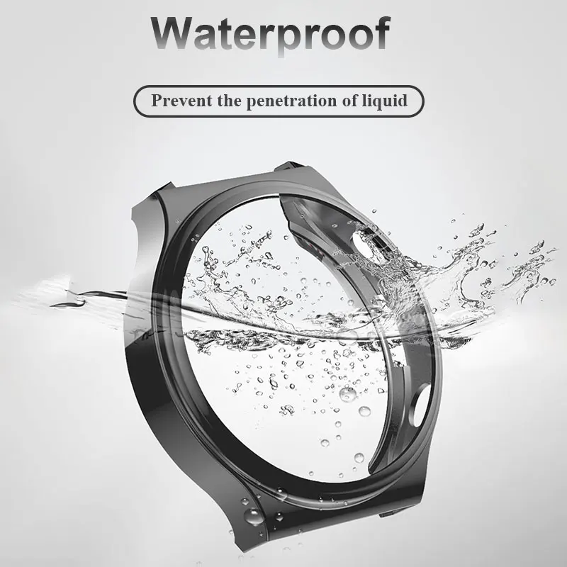 Tpu caso para huawei relógio gt 2 3 42mm 46mm protetor de tela assista gt2 gt 2e pro proteção completa capa para carros huawei acessórios