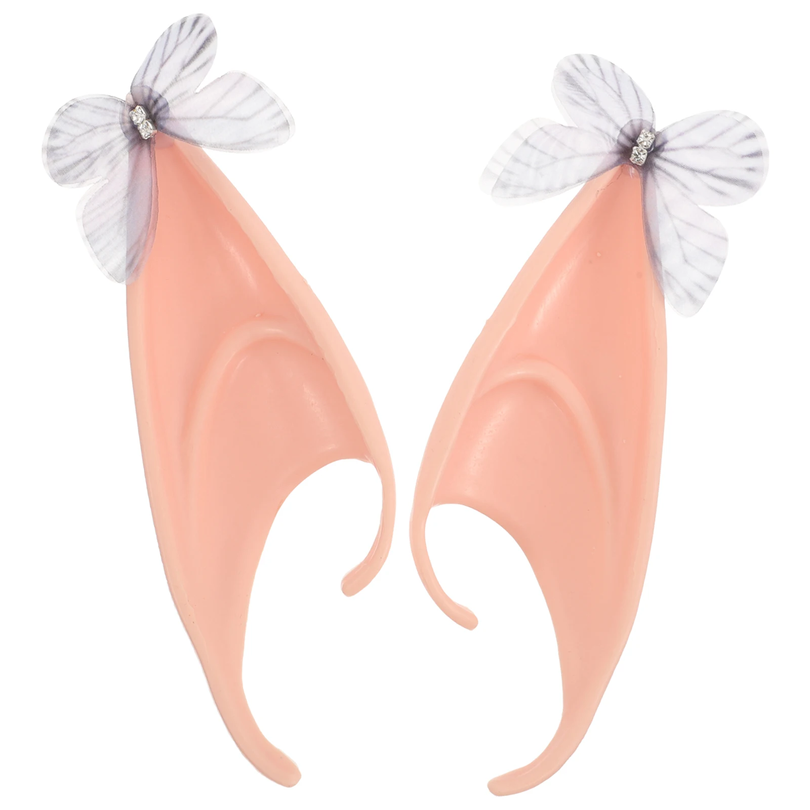 Accesorios de disfraz de hada con orejas de elfo y mariposa para mujer, joyería de maquillaje de moda para hombre