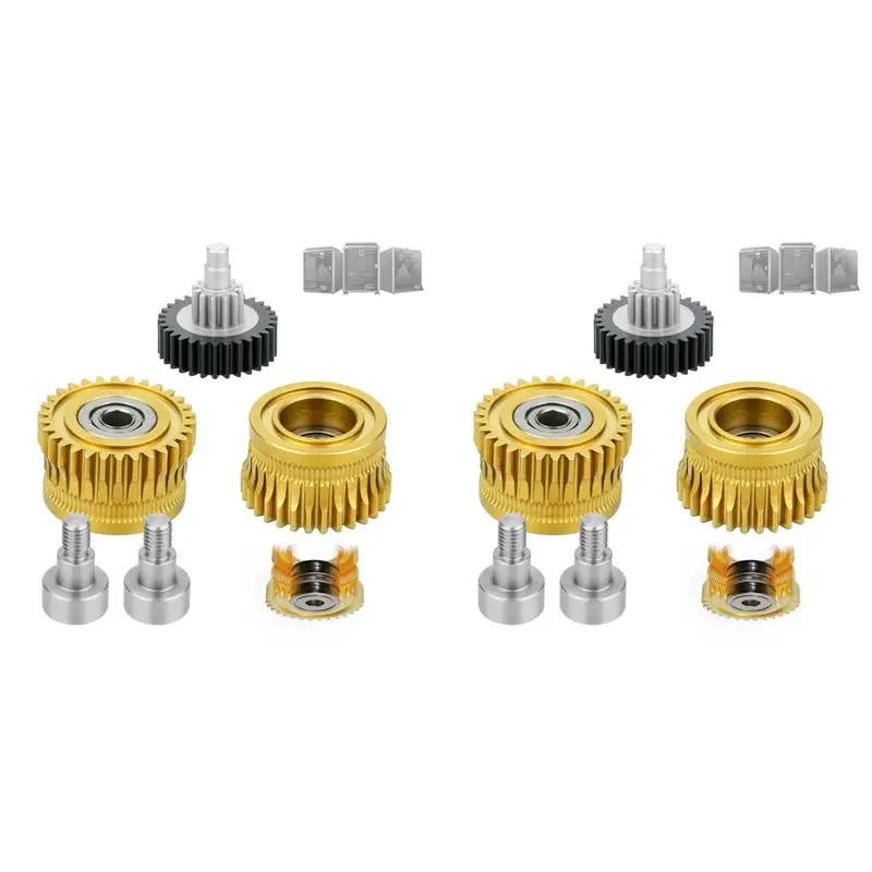 ABSS-2X K1 Max Extruder,K1 Double Bearing Gear Upgrade Kit Hardened Steel ,For K1 / K1 Max / K1C 3D Printer Accessories Parts