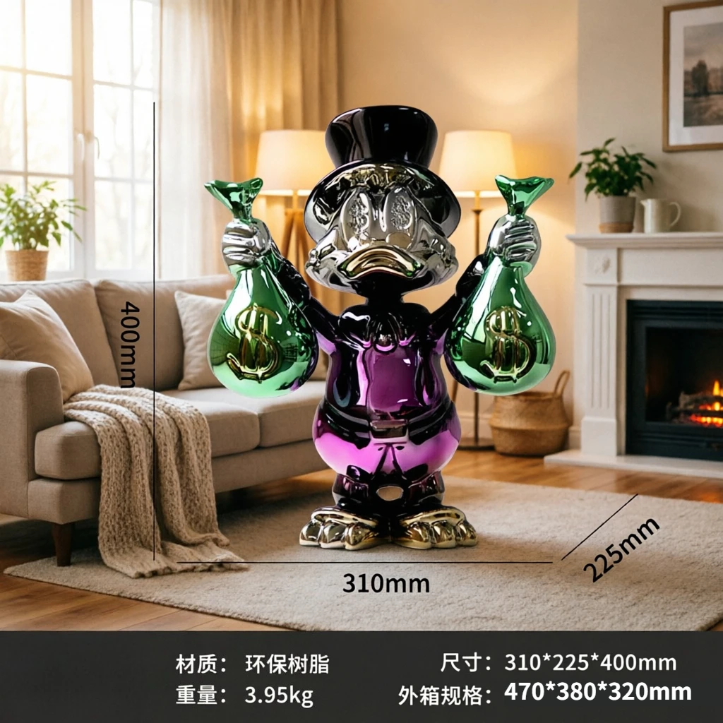 Sculptuur persoonlijkheid binnenhuis grote mond eend glasvezel creatieve decoratie ornament decoratie