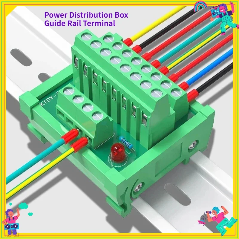 

1PCS Power Distribution Box Guide Rail Terminal Block 1 in 5/8/16 Out Parallel Module Wire for Efficient Electrical Wiring