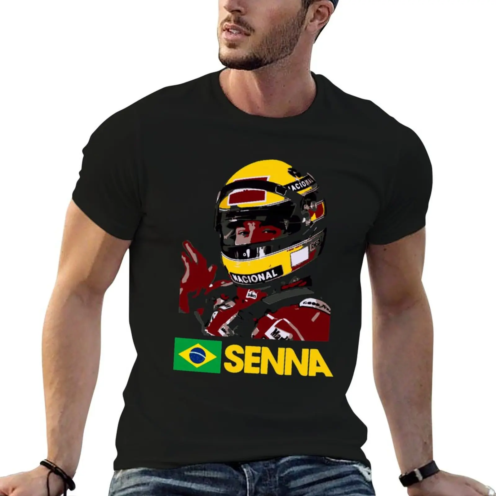 

Senna F1 GOAT T-Shirt summer top animal prinfor boys new edition funny t shirts men