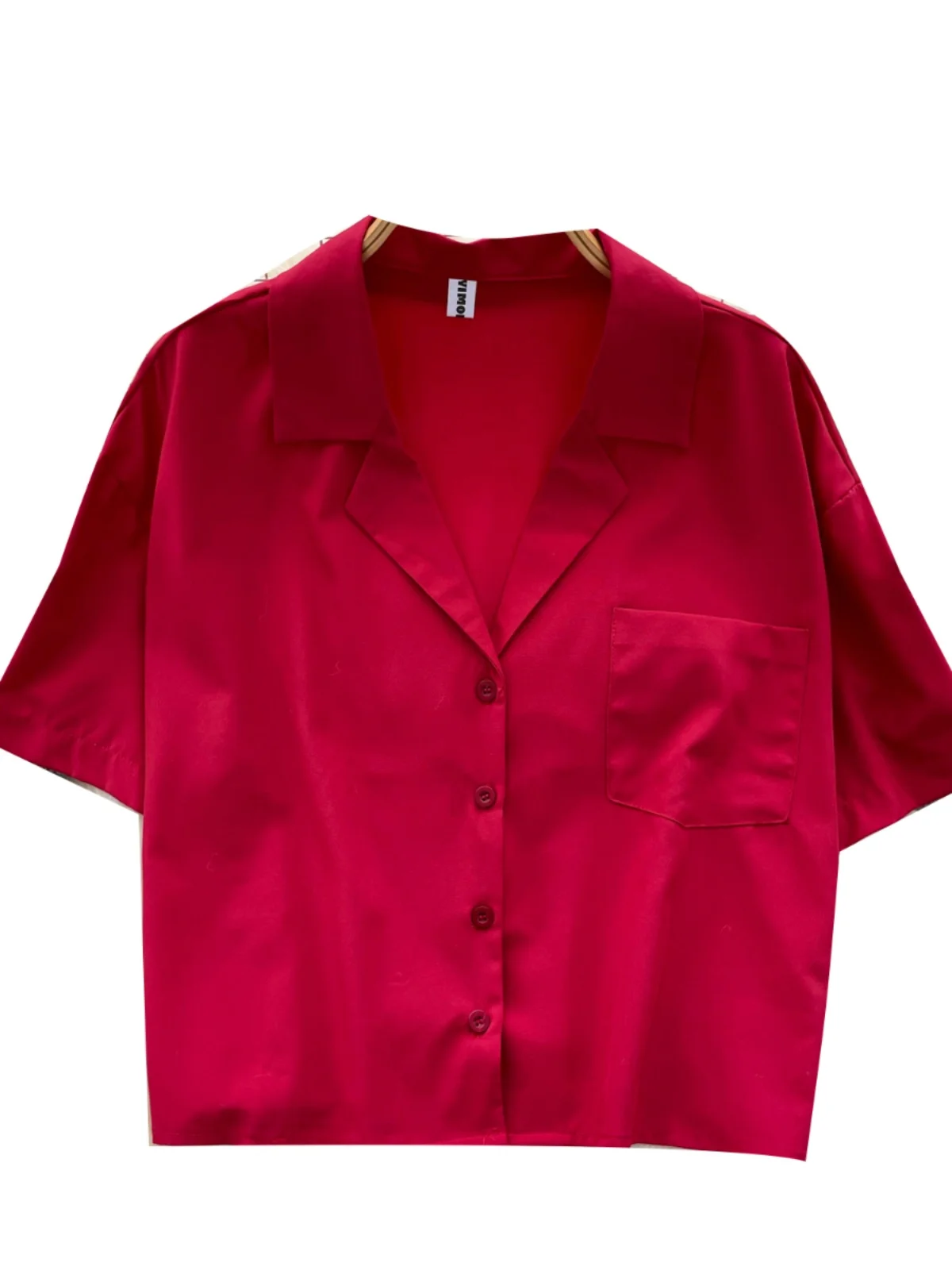 

ort Sve Loose Fit Korean Sle Women's irt Faion Slimming Versatile Turn-down Collar ket Design Summer Top