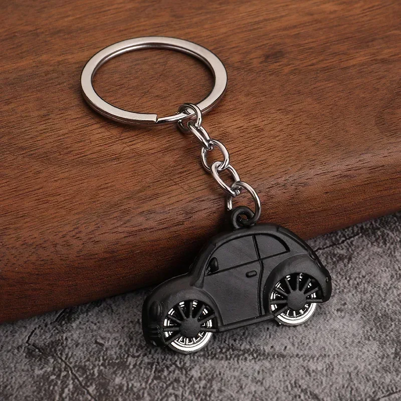 Multi-color Creative Small Car Keychain Metal Keychain Cartoon Beetle Car Small Pendant
