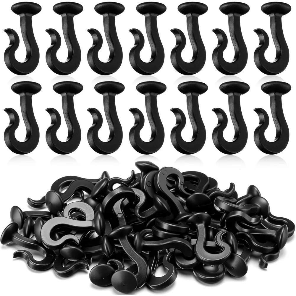 50/100pcs Plastic Gazebo Curtain Hooks For Netting Outdoor Use Home Decor Accessories Simple Installation