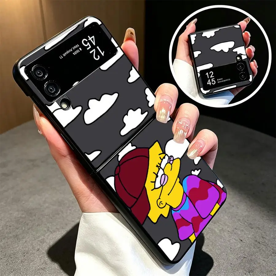 Back Phone Cover Funda Case for Samsung Galaxy Z Flip 8 Flip3 Flip6 Z Fold 8 7 6 5 4 3 Z Flip 7 6 5 4 3 Flip7 FE Flip5 Flip4
