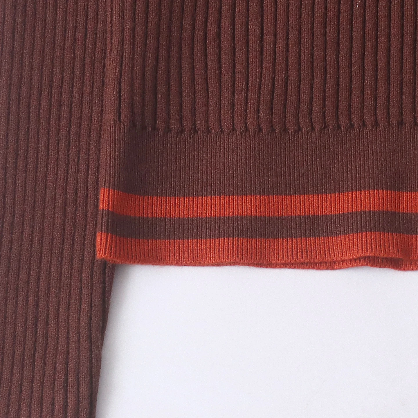 Suéter de Punto de Manga Larga Ajustado con Logotipo Bordado de Letras, Estilo Americano, Cuello Csero, Alta Elasticidad, ...