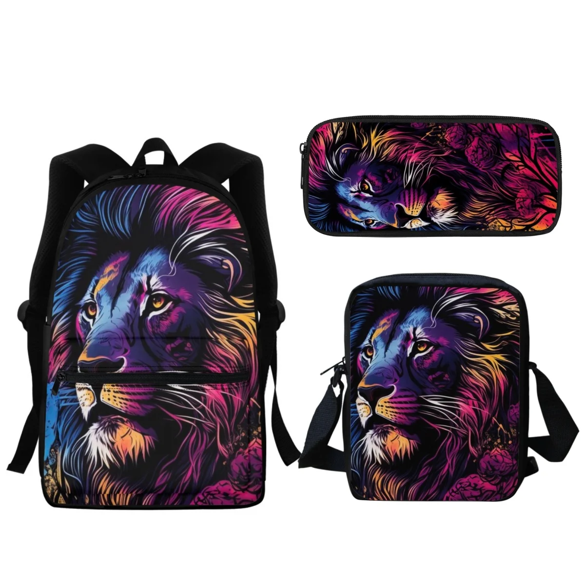 Mochila con diseño de arte de tigre personalizado para niños y niñas, Bolsa Escolar con cremallera para adolescentes, bolsa de ordenador de viaje informal para estudiantes, 2023