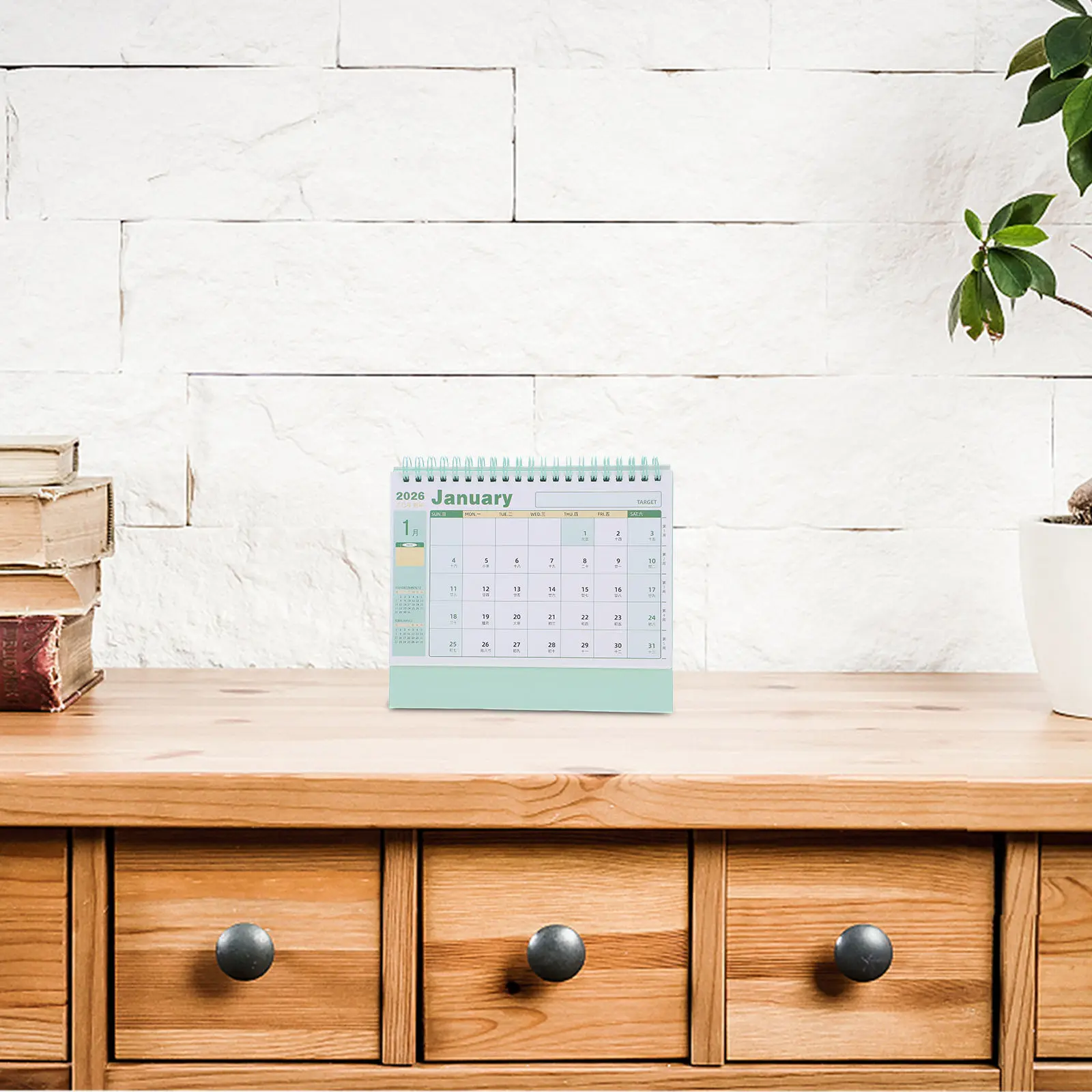 

Настольный календарь-ежедневник на 2026 год из плотной бумаги, 12 месяцев, откидной, для офиса и управления делами