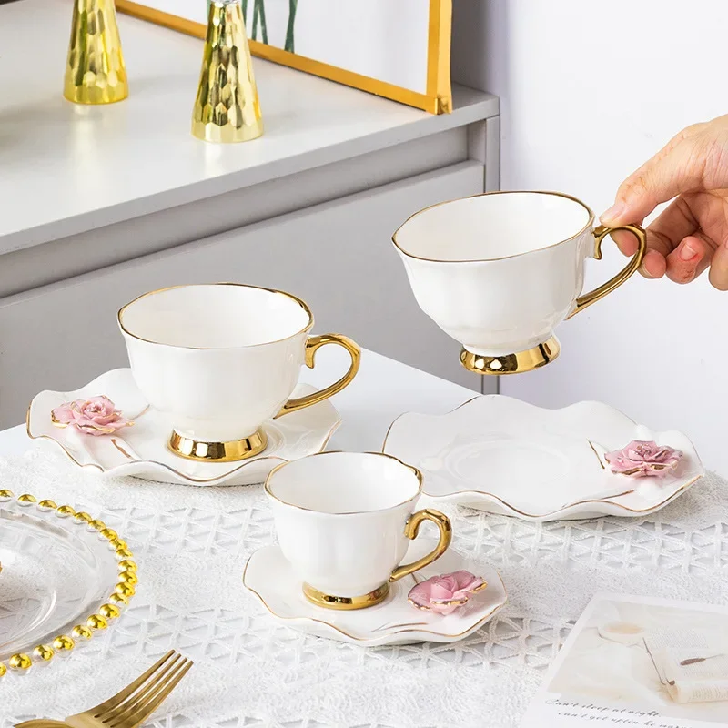 Ceramic Coffee Cups and Saucer Set Phnom Penh Afternoon Tea Exquisite Tea Cup Ceramic Coffee Cups and Saucer Tea Cup Set