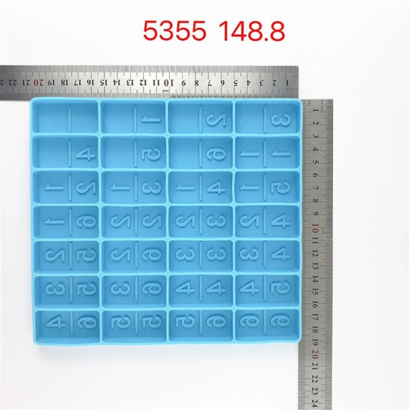 Game Epoxy Resin Mold Number Dominoes Casting Silicone Mould DIY Crafts Polymer Clay Jewelry Making Tool