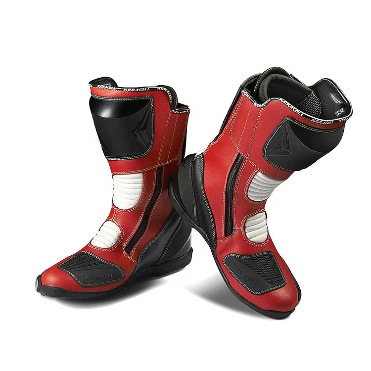  Motocross Boots Motorcycle   Leather   With Protectors On Ankle And Tiptoe