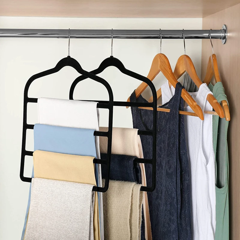 Velvet Pants Rack Space Saving Non-Slip Pants Rack Jeans Hanger Pant rack, scarf rack, wardrobe storage