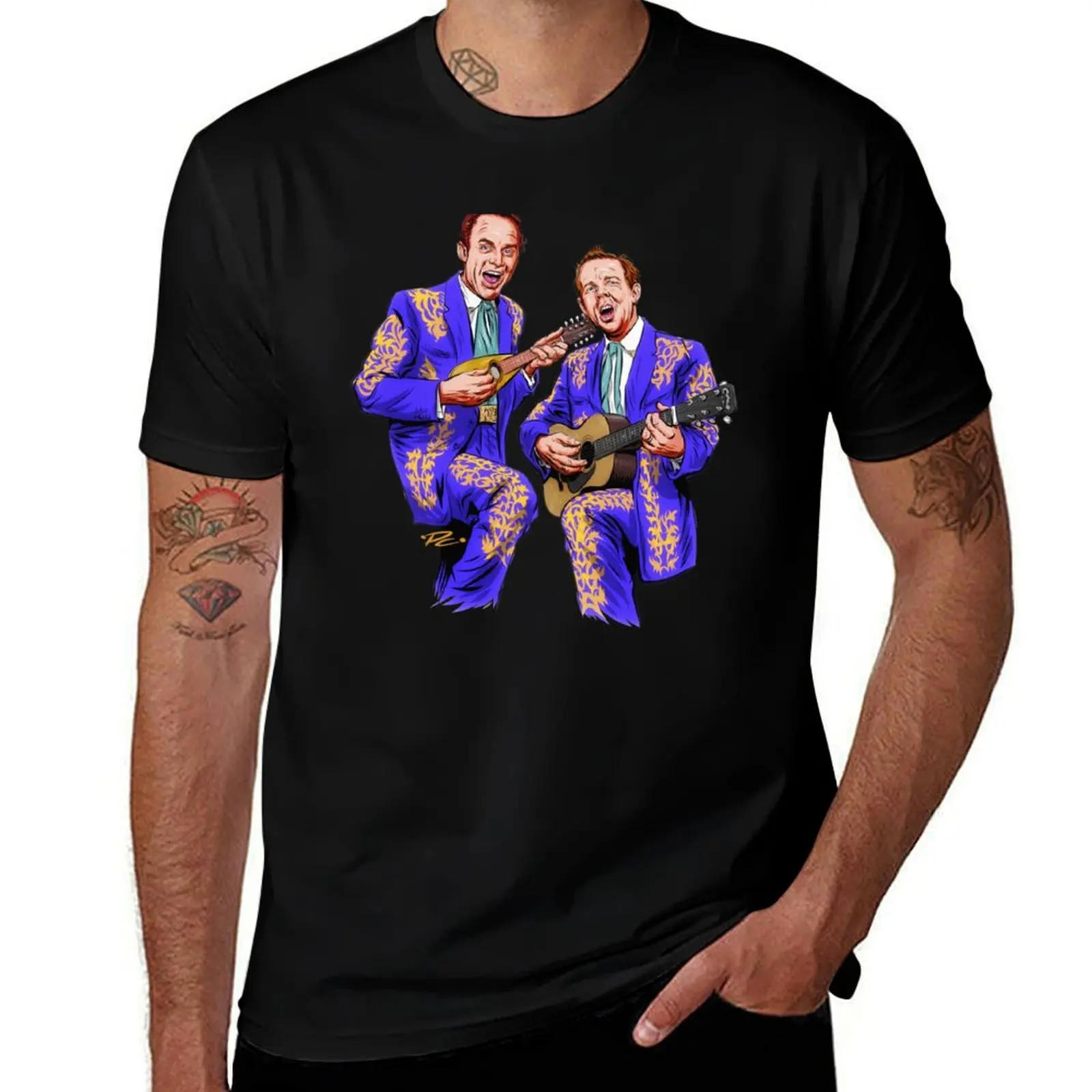 The Louvin Brothers - An illustration by Paul Cemmick T-Shirt sports fans cheap stuff plus size tops sweat shirts men