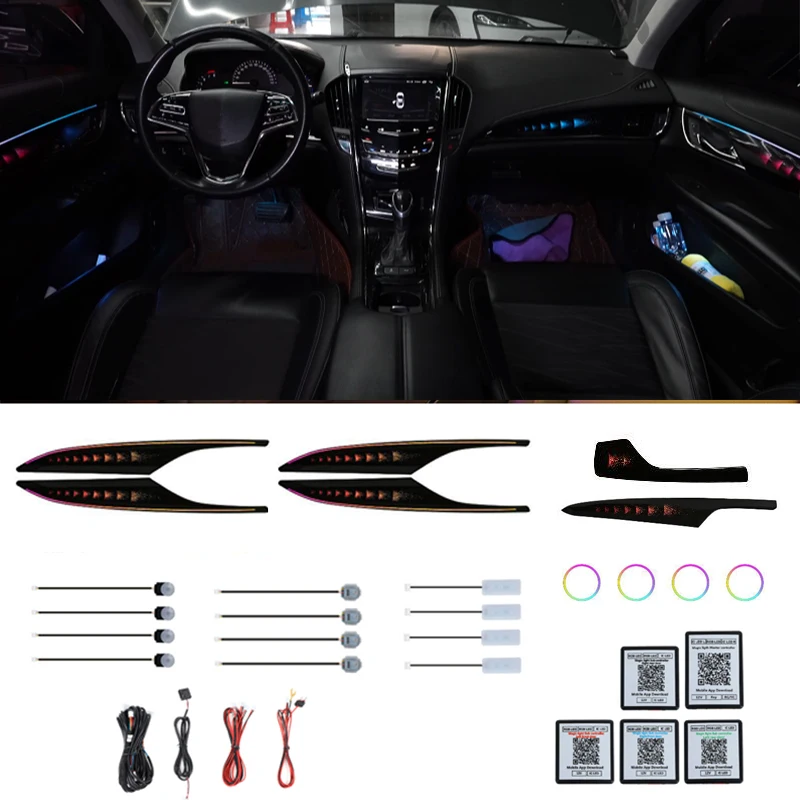 

Premium Car Interior Ambient Lights For Cadillac ATS Ambient Light Dream Color Chasing Car Atmosphere Lamp