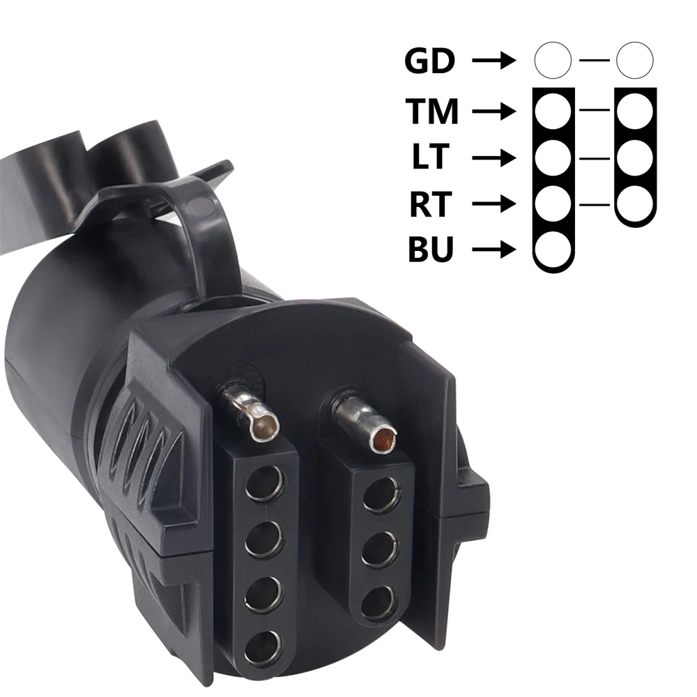 7 Pin To 4 Pin 5 Pin Plug Adapter Trailer Connector 12V Towbar Towing Waterproof Plugs Socket Adapter Truck Caravan Accessories