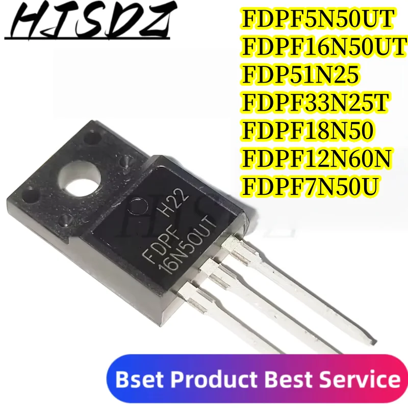 Высокоэффективные МОП-транзисторы FDPF51N25 FDPF33N25T FDPF1650UT FDPF18N50 FDPF12N60 FDPF5N50UT FDPF7N50U TO-220F упаковка
