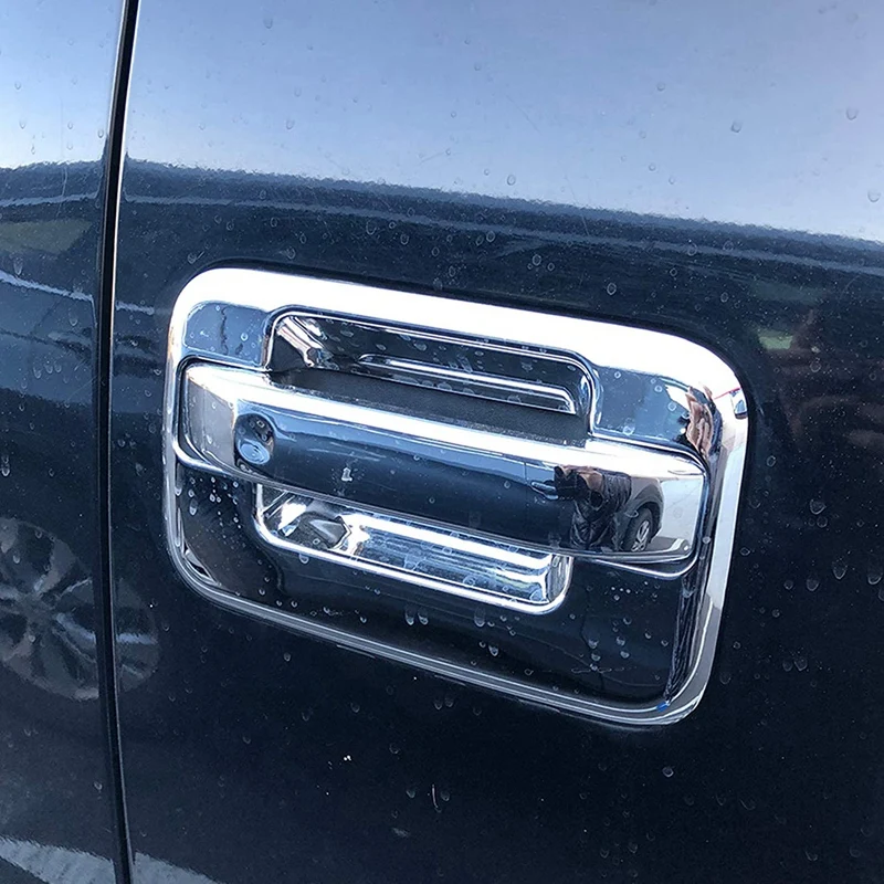 ABS Chrome Door Handle Cover W/O Passenger Side Keyhole With Key Pad For Ford F-150 F150 4 Doors 2004-2014 Car Styling