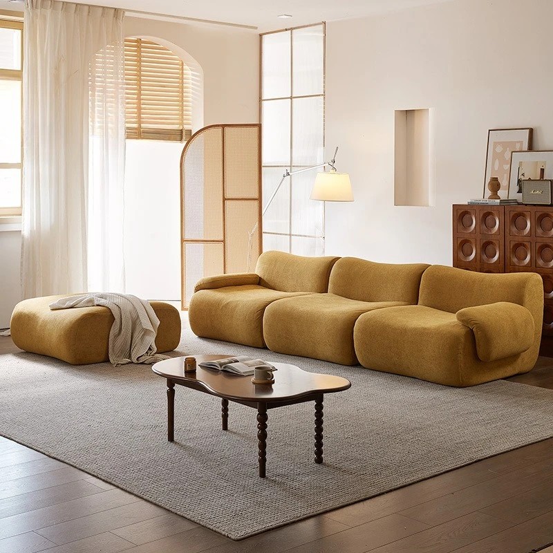 Divano angolare con modulo di seconda mano, combinazione libera di celebrità di Internet di dimensioni del soggiorno e compressione del tipo di casa