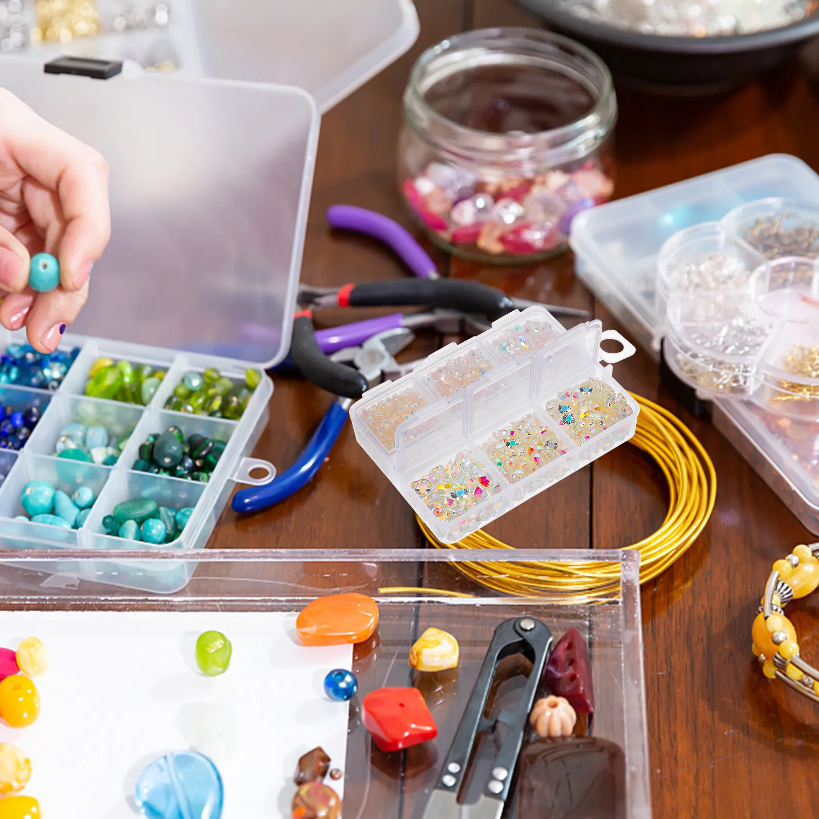 

Resin Flatback Rhinestones Nail Art Supplies DIY Small Rhinestones for Nails Manicure Charms Decorative Nail Charm Craft