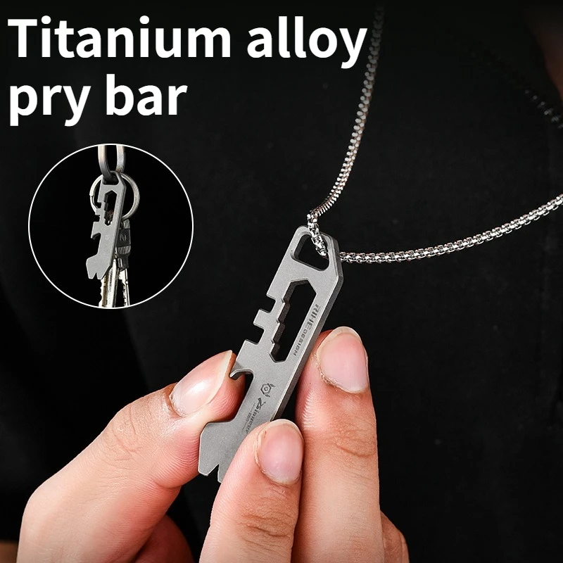 

New Titanium Alloy Pry Bar Mini EDC Multifunctional Titanium Alloy Outdoor Camping Tool