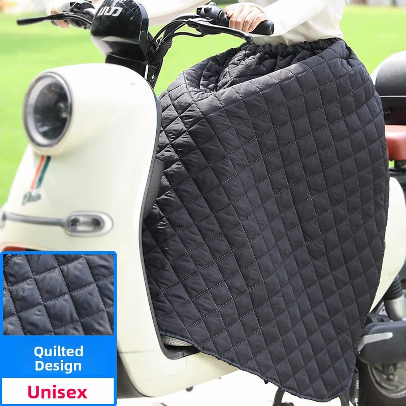 Thickened Fleece  Vehicle Windproof Skirt Warm Knee Pads Waterproof Half-length Warmth Added Bicycle Riding Cover