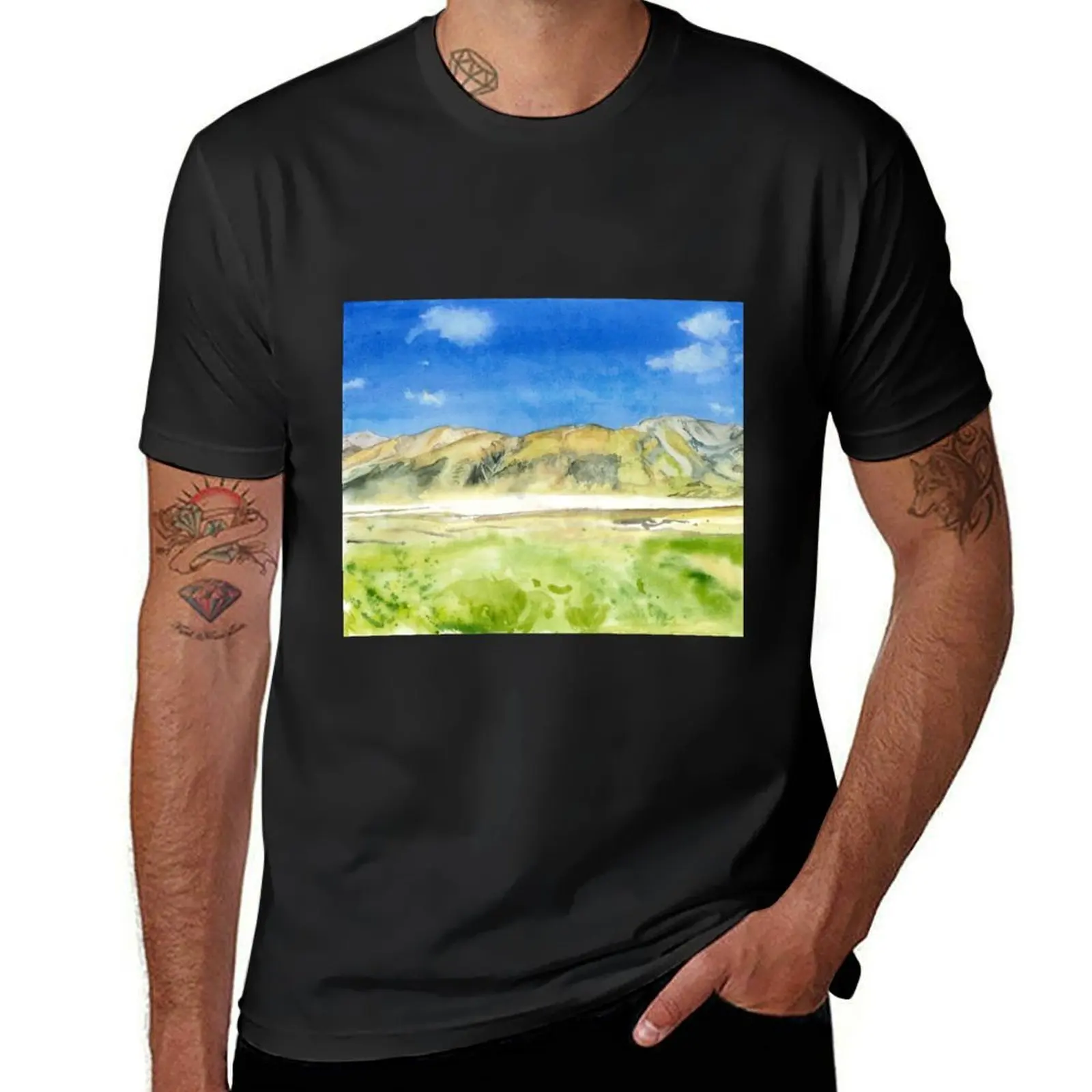 View of the Brabazon Range from Mount Sunday T-Shirt anime Short sleeve tee blacks aesthetic clothes funny t shirts for men