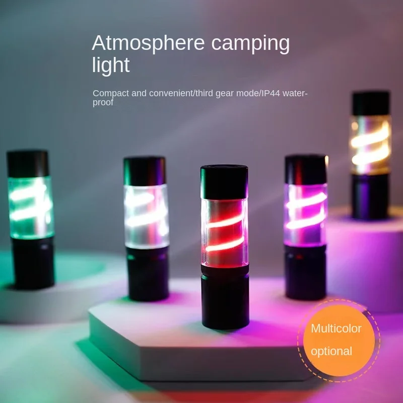 Mini luz de Color con linterna pequeña, luz LED para exteriores, luz de ambiente, linterna portátil, luz de Camping