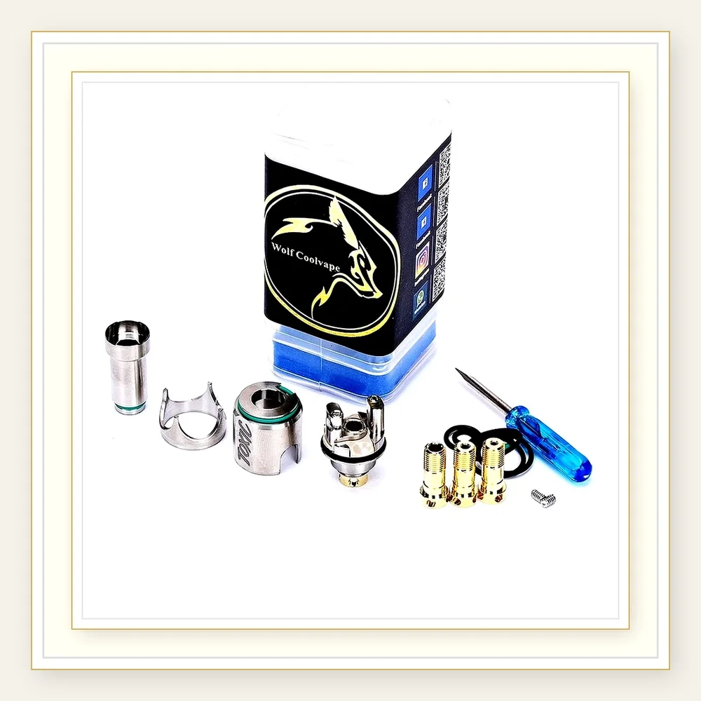 Wolfcoolvape Billet Box Monarchy MOBB V2 Toxic RBA Bridge RDA Atomizer - Titanium Alloy with Multiple Size Options
