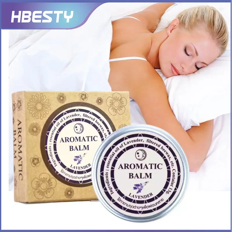 

HBESTY Lavender Aromatic Balm Insomnia Improve Sleep Soothe Relax Mood Stress Plant-based Ingredients Sleepless Cream