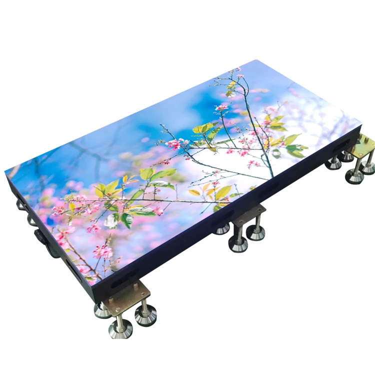 P3.91 Indoor Creative Interactive Floor Tile Screen Led Display For Mall Hotel Events