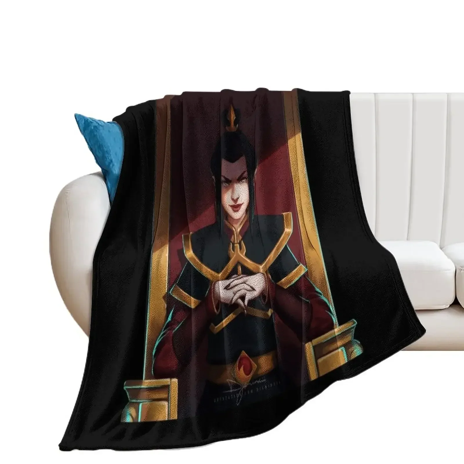 the last airbender - firelord azula Throw Blanket Flannels For Decorative Sofa Beautifuls Blankets