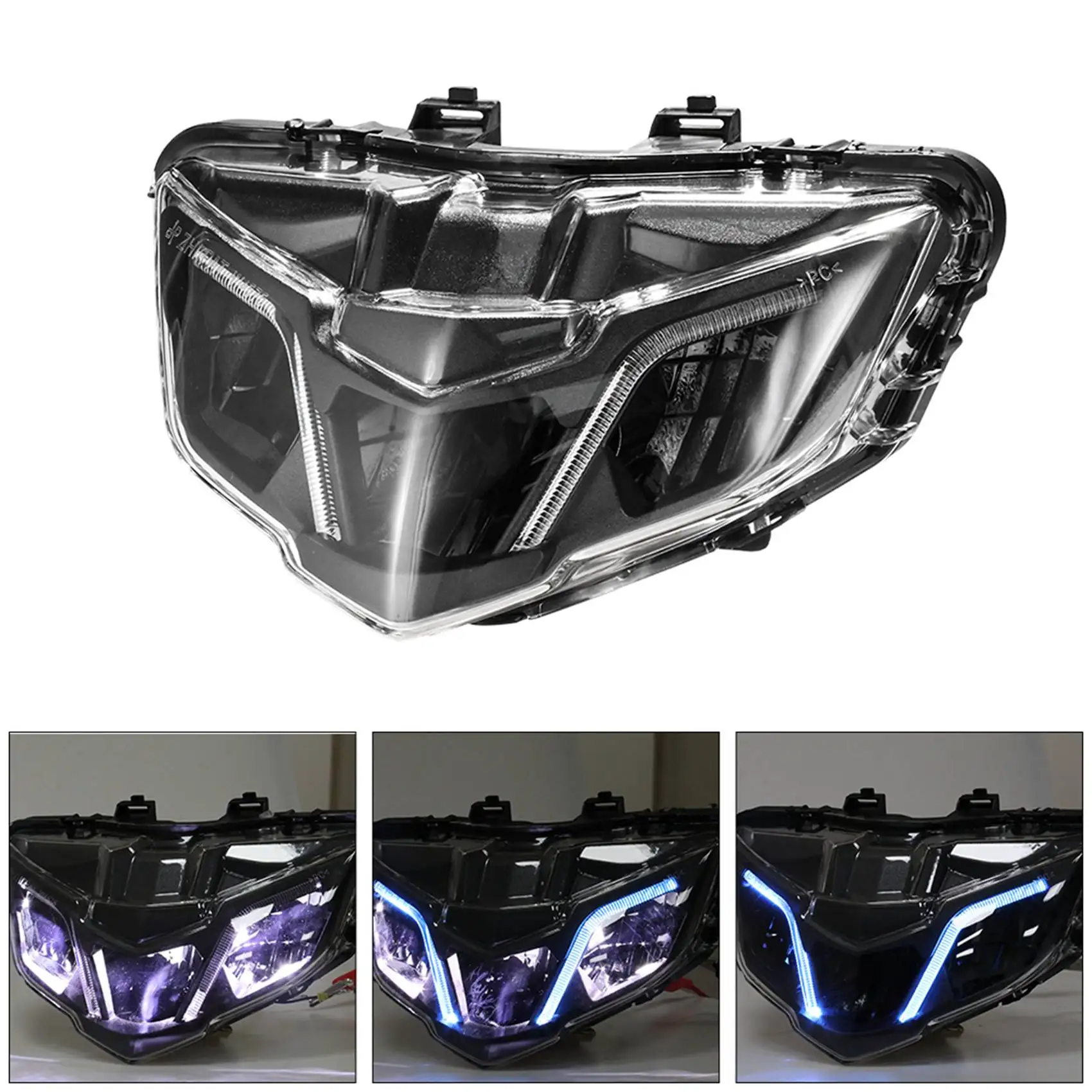 Motorcycle Headlight LED 12V 24W Daytime Running Head Light Fairing Head Mask Cover Dirt Bikes for Yamaha Y15ZR V2