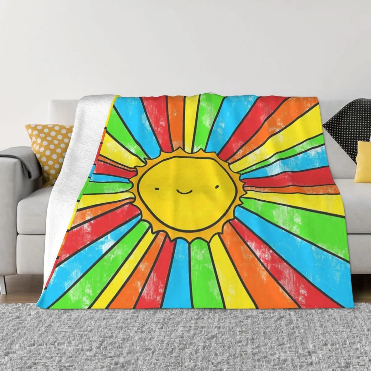 

Radiate Positivity Plush Bedroom Quilt For Bed Winter Warm Blanket Throw Blanket