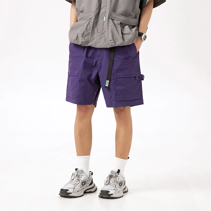 Summer Mountain-style Light Sporty Workwear Knee-length Shorts Couple Loose-fit Large Pocket Functional Casual Outdoor Shorts