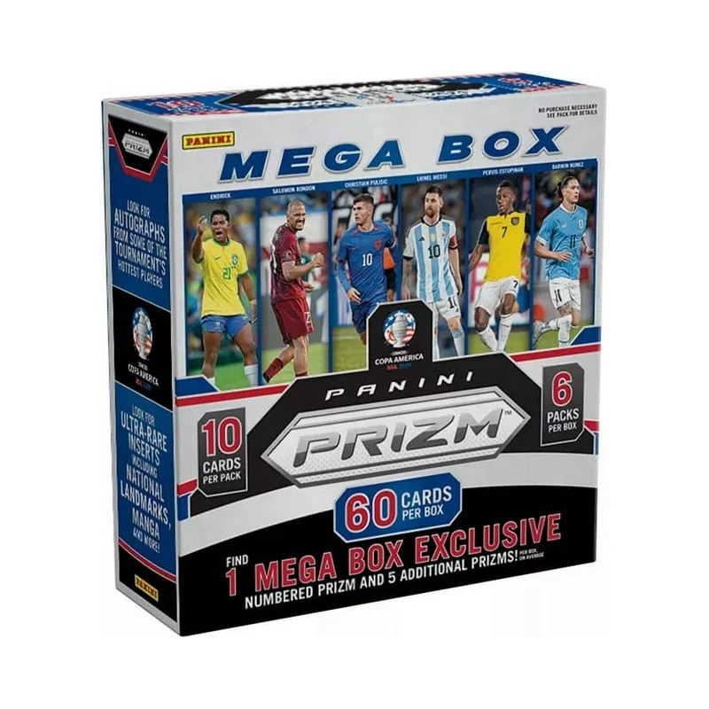 

2023-2024 Коллекция Panini Prizm Copa América Soccer Trading Card MEGA Box 6-Unit Collection
