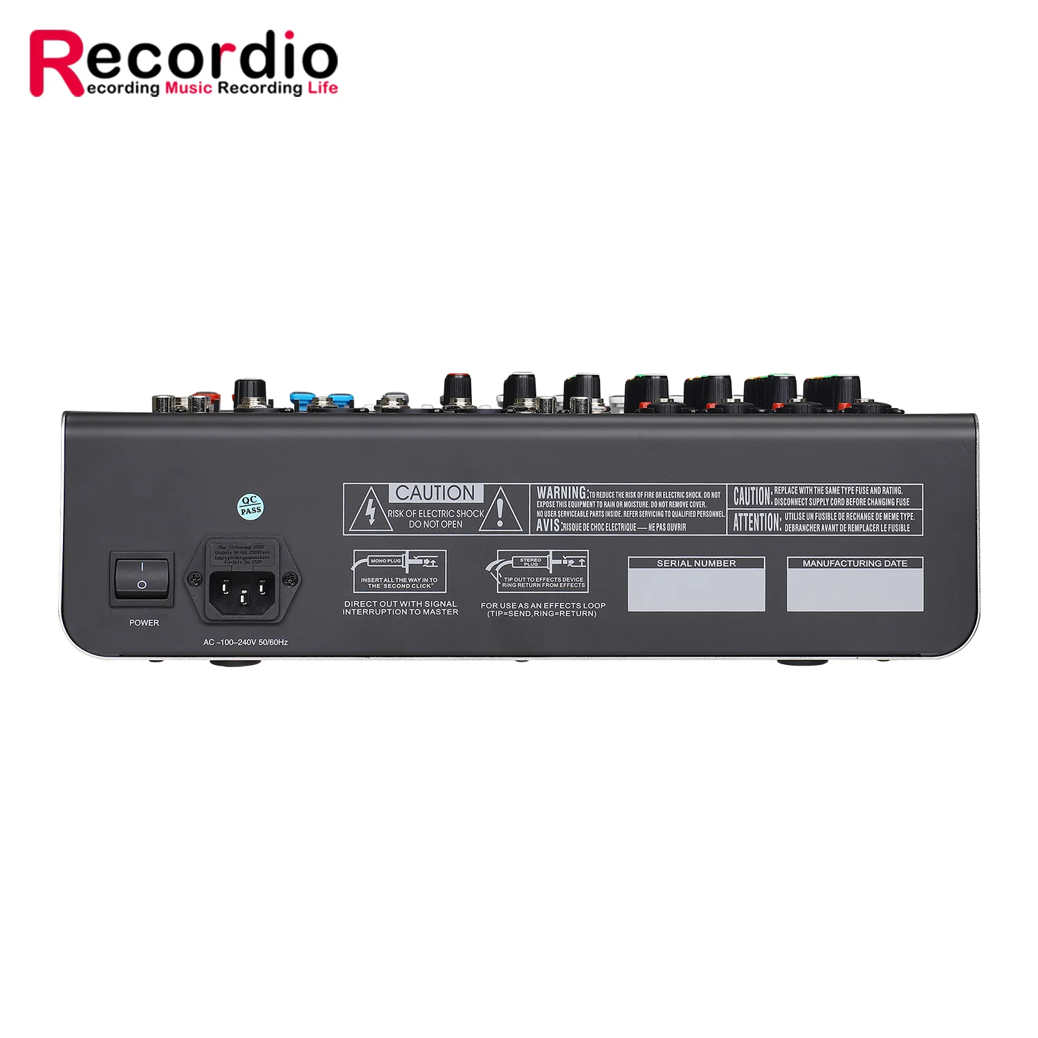 Mezclador Multifuncional GAX-FC8, Tarjetas de Sonido, Mezclador de Audio, Sistema de Monitoreo de Auriculares para Estudio de Grabación, Sistema de DJ para Banda de Escenario