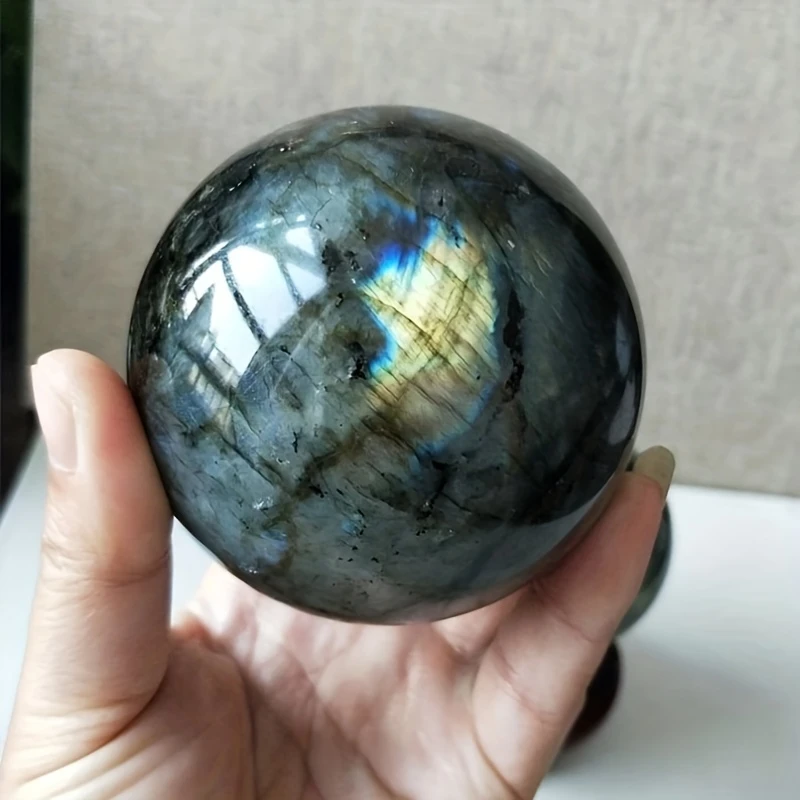 Labradorite Sphere, Labradorite Ball, Crystal Sphere Flashy Labradorite Crystal, Polished Labradorite, Crystal Ball, Blue Labrad